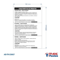 Adesivo de Coluna Características do Produto - Branco / AID-TR-CO0037 - comprar online