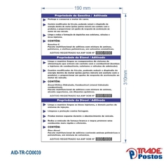 Adesivo de Coluna Características do Produto - Azul / AID-TR-CO0039 - comprar online