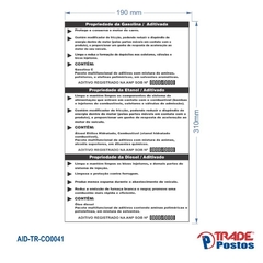 Adesivo de Coluna Características do Produto - Branco / AID-TR-CO0041 - comprar online