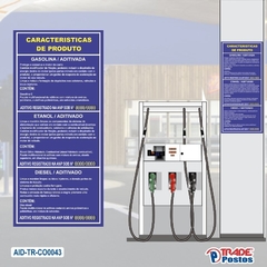 Adesivo de Coluna Características do Produto - Azul / AID-TR-CO0043