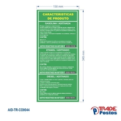 Adesivo de Coluna Características do Produto - Verde / AID-TR-CO0044 - comprar online