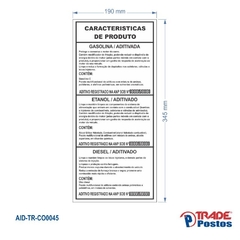 Adesivo de Coluna Características do Produto - Branco / AID-TR-CO0045 - comprar online