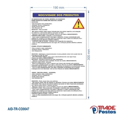 Adesivo de Coluna Nocividades dos Produtos - Azul / AID-TR-CO0047 - comprar online