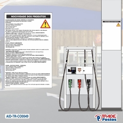 Adesivo de Coluna Nocividades dos Produtos - Branco / AID-TR-CO0049