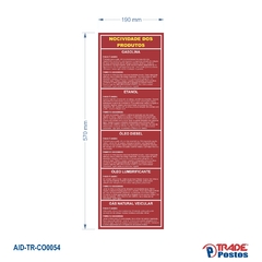 Adesivo de Coluna Nocividades dos Produtos - Vermelho / AID-TR-CO0054 - comprar online