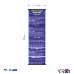 Adesivo de Coluna Nocividades dos Produtos - Azul / AID-TR-CO0055 - comprar online