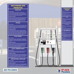 Adesivo de Coluna Nocividades dos Produtos - Azul / AID-TR-CO0055