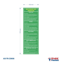 Adesivo de Coluna Nocividades dos Produtos - Verde / AID-TR-CO0056 - comprar online