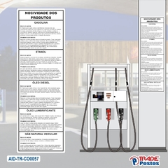 Adesivo de Coluna Nocividades dos Produtos - Branco / AID-TR-CO0057