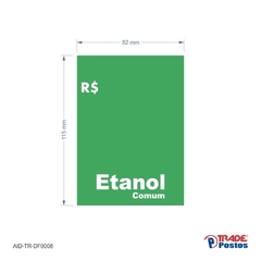 Adesivo De Bomba Etanol Comum / Tradicional - Trade Postos - Comunicação visual