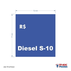 Adesivo de Bomba Diesel S-10 / Tradicional - Trade Postos - Comunicação visual