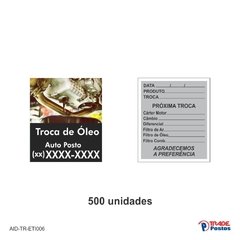 Etiqueta Adesiva Troca de Óleo / AID-TR-ETI006