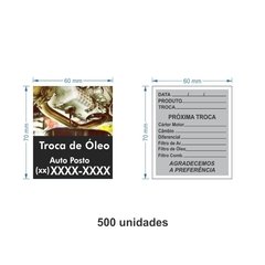 Etiqueta Adesiva Troca de Óleo / AID-TR-ETI006 - comprar online