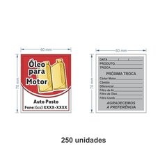 Etiqueta AdesivaTroca de Óleo / AID-TR-ETI014 - comprar online