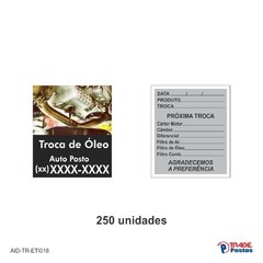 Etiqueta Adesiva Troca de Óleo / AID-TR-ETI018