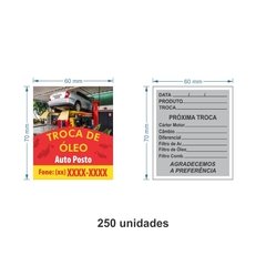Etiqueta Adesiva Troca de Óleo / AID-TR-ETI023 - comprar online