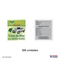 Etiqueta Adesiva Troca de Óleo / AID-TR-ETI026