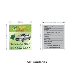 Etiqueta Adesiva Troca de Óleo / AID-TR-ETI026 - comprar online