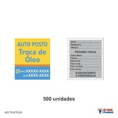 Etiqueta Adesiva Troca de Óleo / AID-TR-ETI036