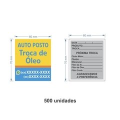 Etiqueta Adesiva Troca de Óleo / AID-TR-ETI036 - comprar online