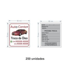 Etiqueta Adesiva Troca de Óleo / AID-TR-ETI044 - comprar online