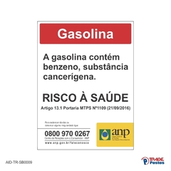 Adesivo ANP Gasolina Benzeno / AID-TR-SB0009-200X150mm