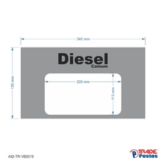 Adesivo De Bomba Diesel Comum / Tradicional - Trade Postos - Comunicação visual