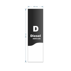 Adesivo de Bomba Diesel Aditivado / Onda - Trade Postos - Comunicação visual