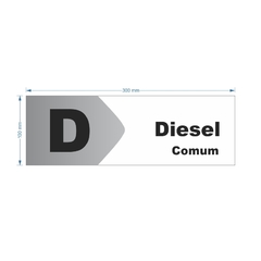 Imagem do Adesivo de Bomba Diesel Comum / Seta