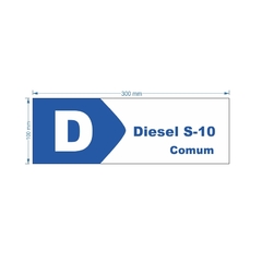 Imagem do Adesivo de Bomba Diesel S-10 Comum / Seta