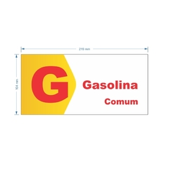 Adesivo de Bomba Gasolina Comum / Seta