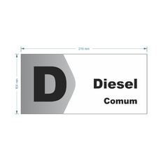 Adesivo de Bomba Diesel Comum / Seta