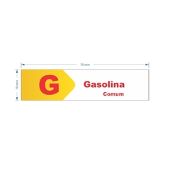 Adesivo de Bomba Gasolina Comum / Seta