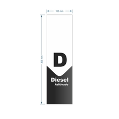 Adesivo de Bomba Diesel Aditivado / Seta - Trade Postos - Comunicação visual