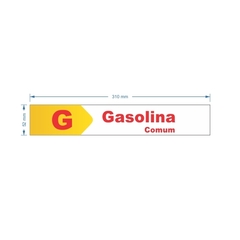 Adesivo de Bomba Gasolina Comum / Seta na internet