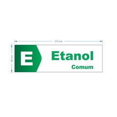 Adesivo de Bomba Etanol Comum / Seta - Trade Postos - Comunicação visual