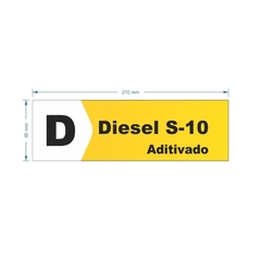 Adesivo de Bomba Diesel S-10 Aditivado / Seta - Trade Postos - Comunicação visual