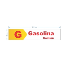 Adesivo de Bomba Gasolina Comum / Seta - loja online