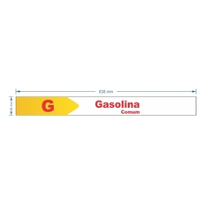 Adesivo de Bomba Gasolina Comum / Seta