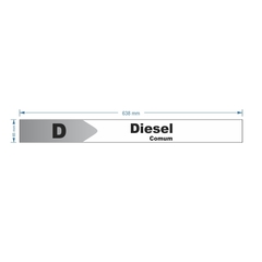 Adesivo de Bomba Diesel Comum / Seta