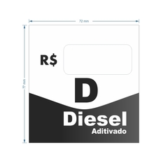 Adesivo de Bomba Diesel Aditivado / Seta - Trade Postos - Comunicação visual