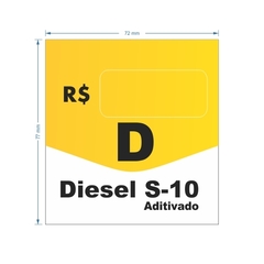 Adesivo de Bomba Diesel S-10 Aditivado / Seta - Trade Postos - Comunicação visual