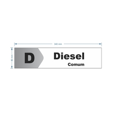 Adesivo de Bomba Diesel Comum / Seta - loja online