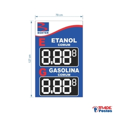 Painel em PVC 127x79cm para Placa de Poste Etanol Gasolina