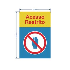 Placa PS Acesso Restrito /PSD-EX-0010 - comprar online