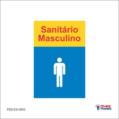 Placa PS Sanitário Masculino /PSD-EX-0012