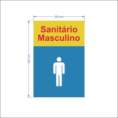 Placa PS Sanitário Masculino /PSD-EX-0012 - comprar online