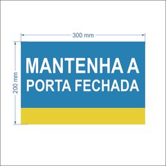 Placa PS Mantena a porta fechada /PSD-EX-0013 - comprar online