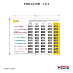 Placa Decreto 10.634 ANP Shell / PSD-SH-PL0023