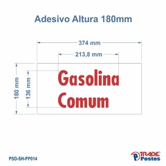 Placa Acrílico Vermelho Gasolina Comum Para Painel de Preço - Com Iluminação - PP014 - comprar online